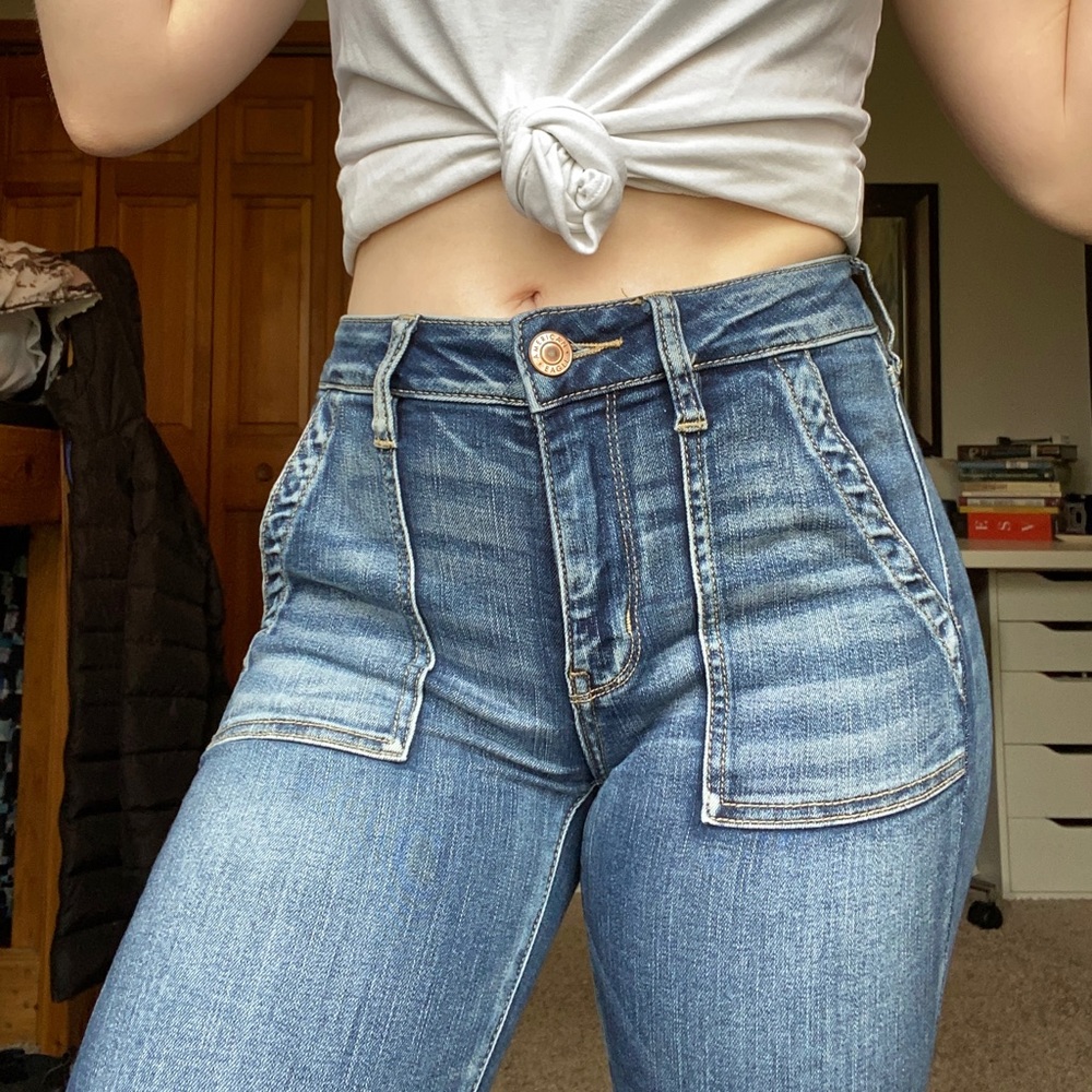 AE high rise jegging crop